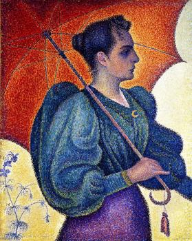 (image for) Handmade oil painting Copy paintings of famous artists Paul Signac's painting,Woman with Parasol, Opus - Click Image to Close